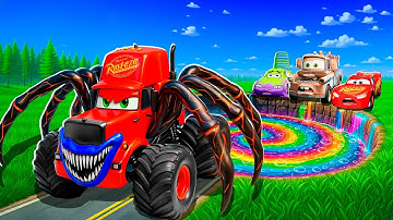 BeamNG Drive Pixar Cars Pit Challenge – Can Lightning McQueen Survive?