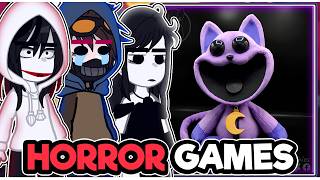 ||Creepypastas reacting to HORROR GAMES|| [Halloween Special]  \\🇧🇷/🇺🇲// 「Abryelli」