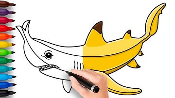HOW TO DRAW SQUALANANA | Italian Brainrot Animals - Easy Step by Step Drawing