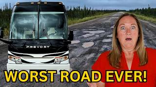Full TRAVEL DAY on the WORST ROAD YET - in our LUXURY MOTORHOME
