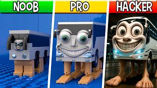 LEGO Rang Ring Reng Bus Ireng Bianco : Noob, Pro, HACKER! / (Italian Brainrot Animals Meme)