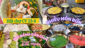 Ẩm thực Việt Nam - Ăn bún nước lèo Sóc Trăng & thịt nướng & trái thốt nốt ở Công viên 23-9 Sài Gòn