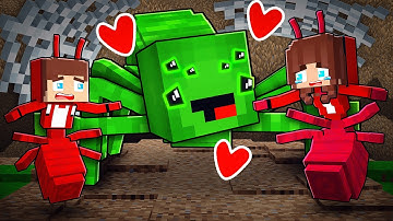Mikey SPIDER Stole JJ`s Girl ANT - Maizen Minecraft Animation