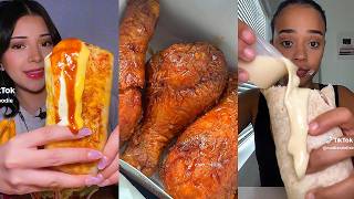 Asmr EATING Compilation Mukbang 🍔| 20 | Taco Bell, burrito, Chocolate mousse cake ❤️ and more!