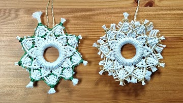 DIY Macrame Snowflake | Easy Christmas Tree Ornament Tutorial