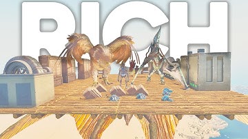Getting Rich While Building Up My Sky Base On Ark Ascended