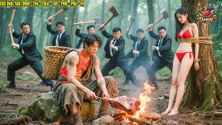 War God grilling meat in forest sees thugs bullying village girl, he strikes, all kneel to beg mercy
