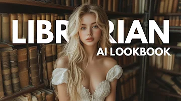 [4K] Ai Lookbook Librarian - Ai Lookbook Library Girl