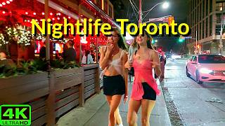 【4K】TORONTO FIRST FRIDAY NIGHTLIFE IN AUTUMN | DOWNTOWN TORONTO NIGHTLIFE