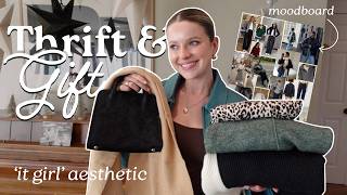 THRIFT   GIFT | thrifting an aesthetic 'it girl' trendy capsule wardrobe for a subscriber