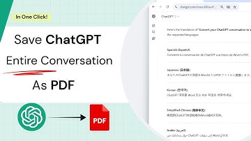 How to save ChatGPT conversation as PDF | 1 Click!