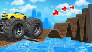 CAN A MONSTER TRUCK DRIVE OVER A LOG BRIDGE IN GTA 5? - GTA 5 EXPERIMENT