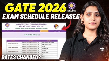 GATE 2026 Exam Schedule Released | Official Dates Out by IIT Guwahati | GATE 2026 Latest Update