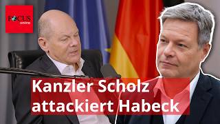 Kanzler Scholz attackiert seinen Minister Habeck: „Auf seiner Wiese gewachsen“