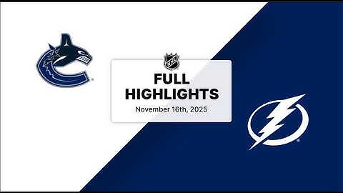 NHL Highlights | Canucks vs. Lightning | November 16, 2025