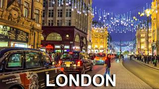 2024 London Christmas Lights Tour ✨ Oxford Street Christmas Lights | Central London Evening Walk