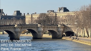 Eiffel to Arc de Triomphe | Canadian Traveler Walks Through Paris in 4K