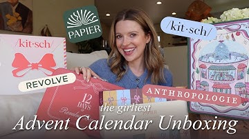 *cutest* 2025 Advent Calendar Unboxing - Anthropologie, Kitsch, Papier + Revolve Beauty