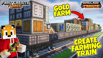 GOLD FARM & STEALING VILLAGERS in Minecraft Create Mod!