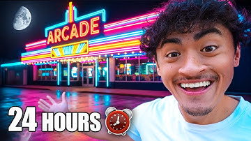 24 Hour Overnight Challenge in Worlds Biggest Arcade!