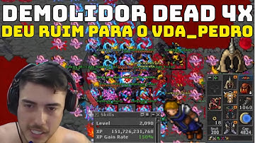 THEUZIK JOGANDO NO LIMITE, RP LVL 2090 DEAD NO BOSS, DEMOLIDOR EM DIA RUIM FOI DE BASE 4X, #tibia