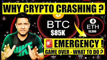 ⚠️ BITCOIN UNDER $85K !! WHY BITCOIN & CRYPTO MARKET CRASHING & WHAT TO DO ?