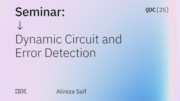 Alireza Seif | dynamic circuit and error detection | QDC 2025