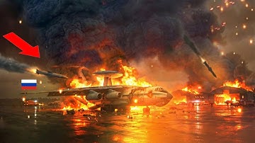 Oekraïense drones vallen vliegveld urenlang aan: 1040kg bommen op $100M laserlab