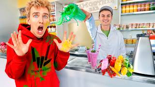 WORKING at a SMOOTHIE SHOP for 24 HOURS!! *We Got Fired*