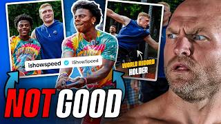 Olympic Discus Coach Critiques iShowSpeed Throwing Form w/ World Record Holder Mykolas Alekna