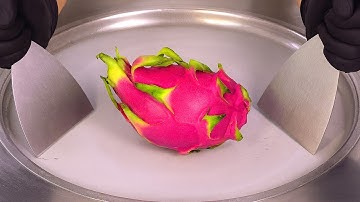 Dragon Fruit — Ice Cream Rolls | Satisfying Visual ASMR