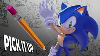 Learning To Draw With Sonic the Hedgehog ANIMATED
