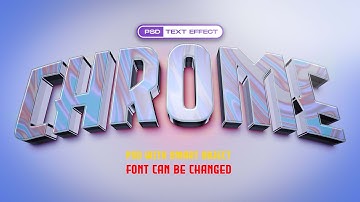 How to Make Vintage 3D Chrome Text Effect in Photoshop ||  [FREE PSD] Beginner friendly