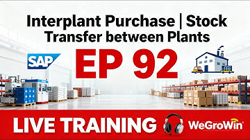 SAP PP SAP MM Live Training | EP 92 | Interplant Purchase (Stock Transfer between Plants)