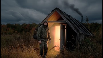 From Wrecked to Warm: Night Alone in an Abandoned Wooden House (ASMR)