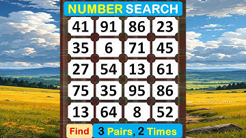 Number Search: Test Your Concentration. #braingame #memory #puzzle #quiz #mindset #match-#359