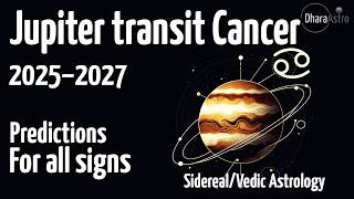 Jupiter transit in Cancer 2025 | Oct 18 | Vedic Astrology predictions #siderealastrology #astrology