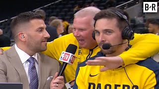T.J. McConnell's Dad Crashes His Postgame Interview | 2025 NBA Finals