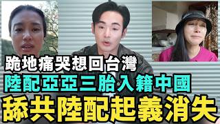 舔共陸配想回台灣！小微破產消失，中配亞亞三胎痛哭：中國上學太苦了，河北反賊穿六四坦克衣到天安門