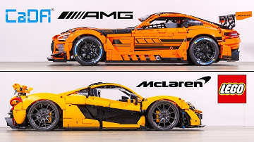 CaDA vs LEGO 1:8 Cars Comparison | CaDA C64008W Mercedes-AMG GT3 | LEGO 42172 McLaren P1