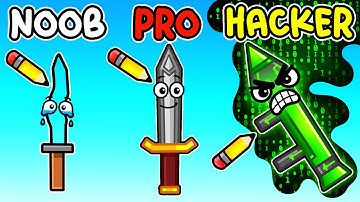 NOOB vs PRO vs HACKER in Draw Weapon