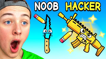 NOOB vs PRO vs HACKER in Draw Weapon