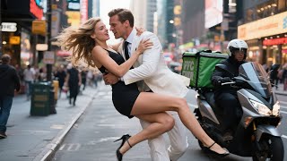 Zillionaire rescued Cinderella who was almost hit by a motorcycle, then they fell in love💕#boss #ceo