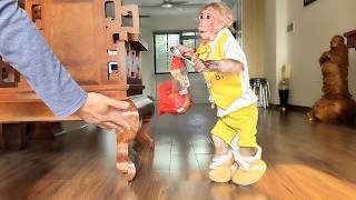 Bibi and dad eat healthy when the power goes out at home!