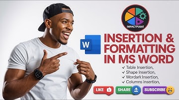 INSERTION & FORMATTING IN MS WORD  Full Step-by-Step Tutorial for Beginners (2025 Guide)
