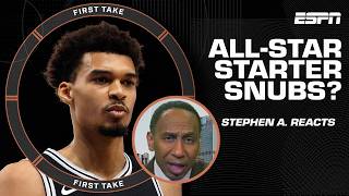 Stephen A. says Wemby & AD were SNUBBED from being an ASG Starter 🗣️ 'I'd take KD out' | First Take