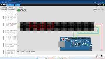 Running Text Repeat Animasi di LED DOT MATRIX SIMULATOR WOKWI #wokwi #arduino #project