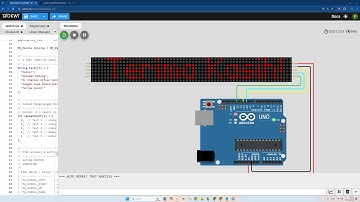 Running Text Repeat Animasi di LED DOT MATRIX SIMULATOR WOKWI #wokwi #arduino #project