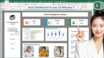 Excel Dashboard Tutorial : School Management System with Navigation Bar #excel #dashboard