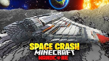 I Survived 100 Days in a Space Crash in Minecraft Hardcore